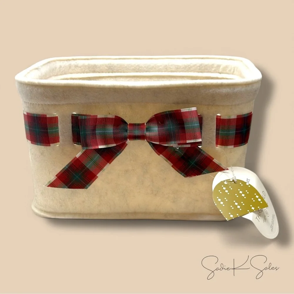 Plaid Bow Basket‎ Red - Threshold, Target Christmas 2025